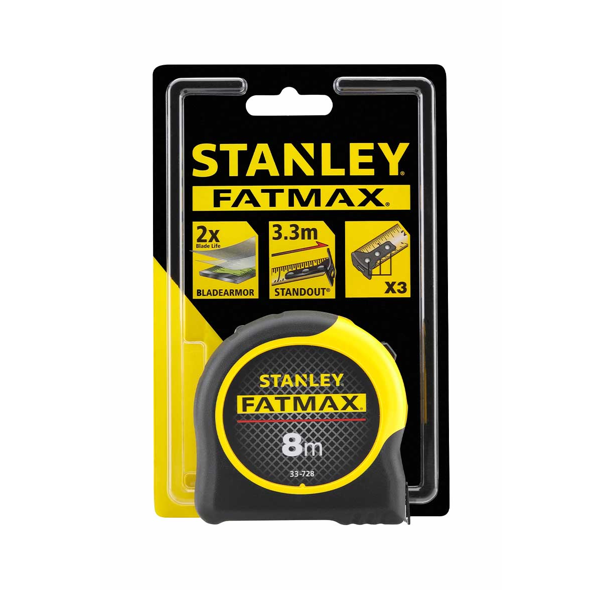 מטר 8 מטר מחוזק דגם אמריקאי STANLEY FATMAX