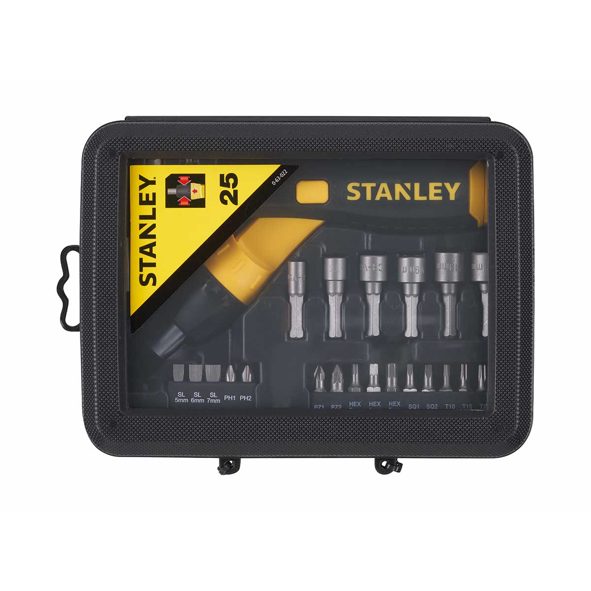 מברגון ידני עם ביטים 25 חלקים STANLEY