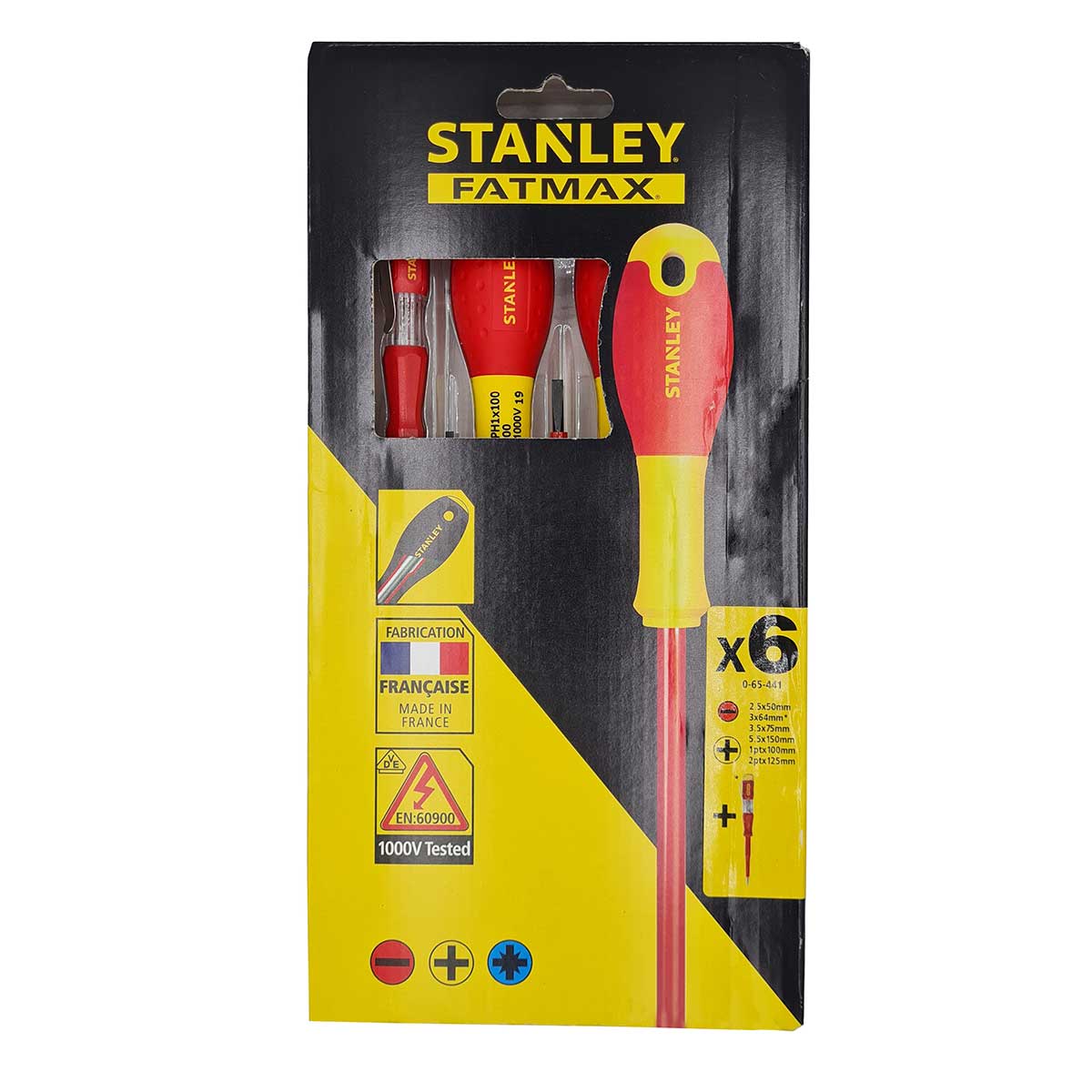 סט 6 מברגים מבודדים STANLEY FATMAX CR.V 1000V