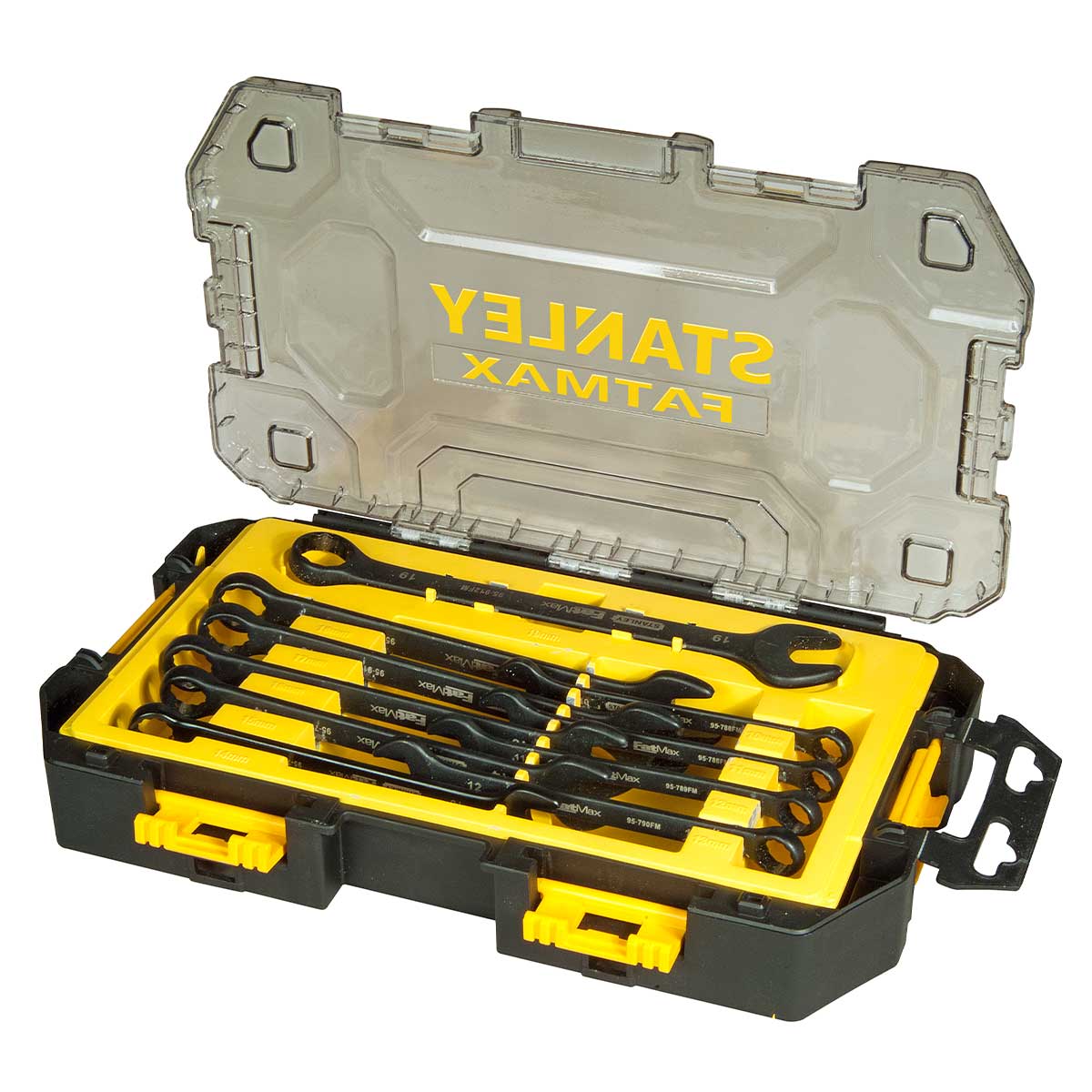 סט 10 מפתחות ר"פ שחורים במזוודה פלסטיק STANLEY FATMAX