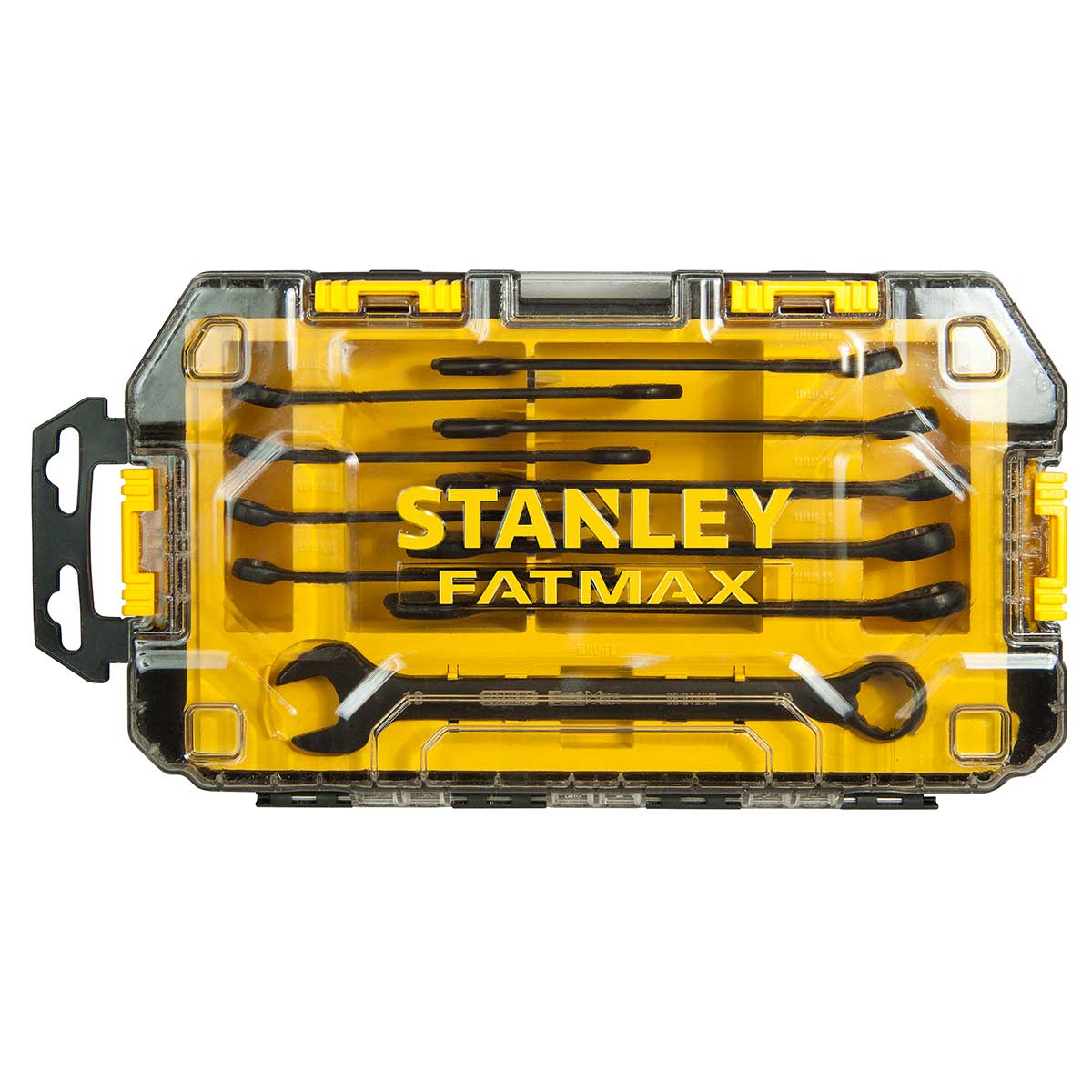 סט 10 מפתחות ר"פ שחורים במזוודה פלסטיק STANLEY FATMAX