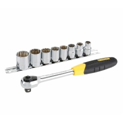 סט בוקסות ''3/8 מ"מ - 12 צלעות STANLEY