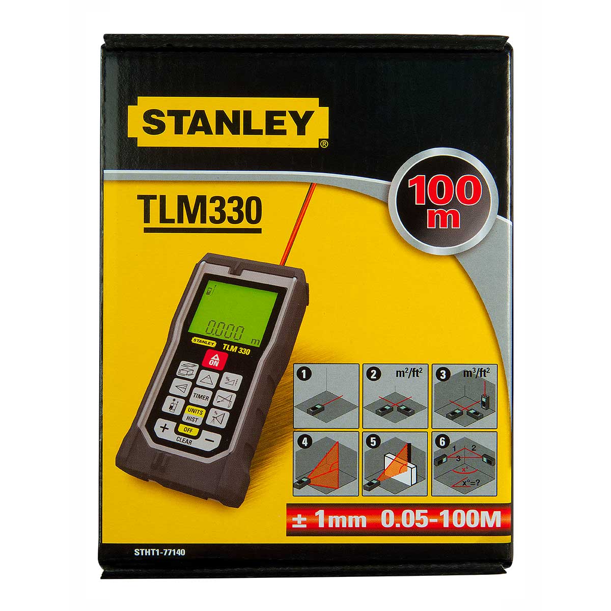 מד מרחק לייזר 100 מטר BLUETOOTH דגם STANLEY FATMAX TLM330
