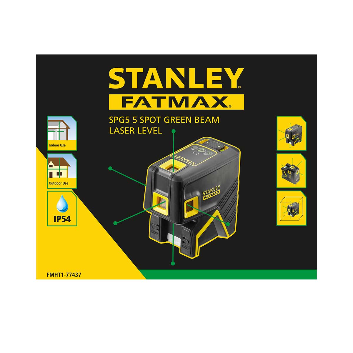 פלס לייזר ירוק 5 נקודות STANLEY FATMAX