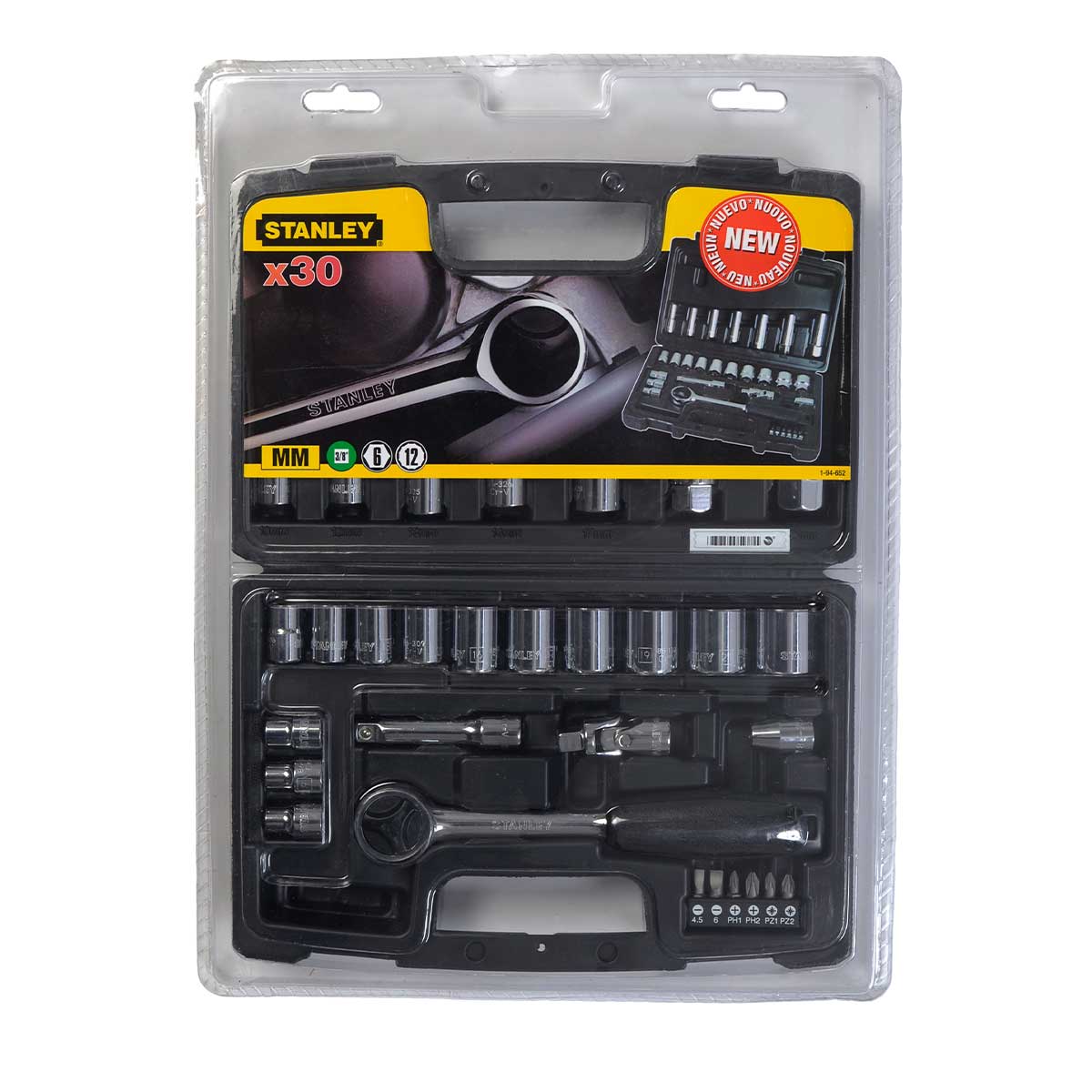 סט בוקסות " 3/8 מ"מ + ביטים STANLEY