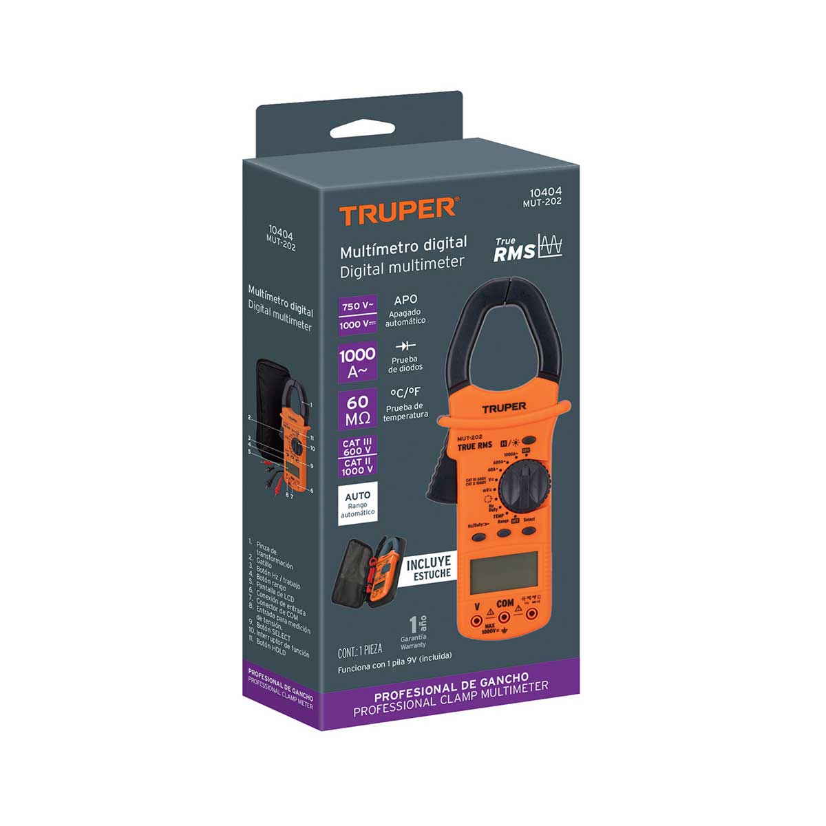 רב מודד צבת כולל מד טמפ' TRUPER