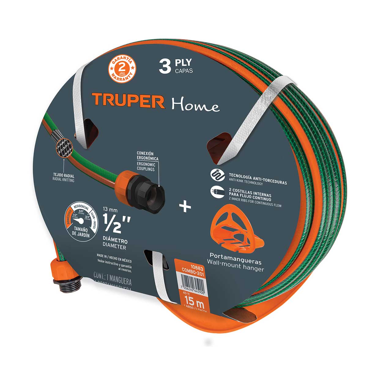 סט צינור גינה " 1/2 - 3 שכבות + סטנד לצינור TRUPER