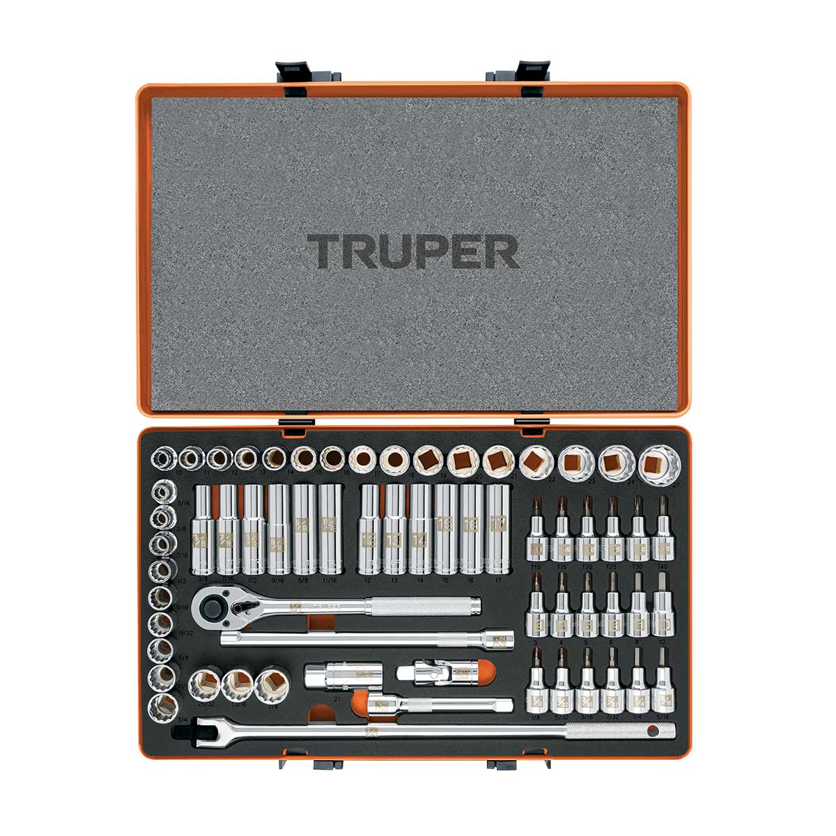 סט בוקסות מקצועי "1/2 מ"מ + אינצי' 64 חלקים TRUPER