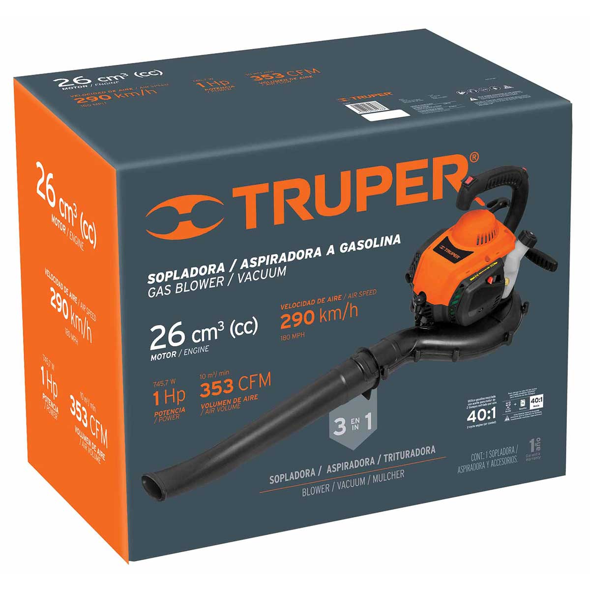 מפוח יד בנזין שואב/נושף (26 סמ"ק) TRUPER