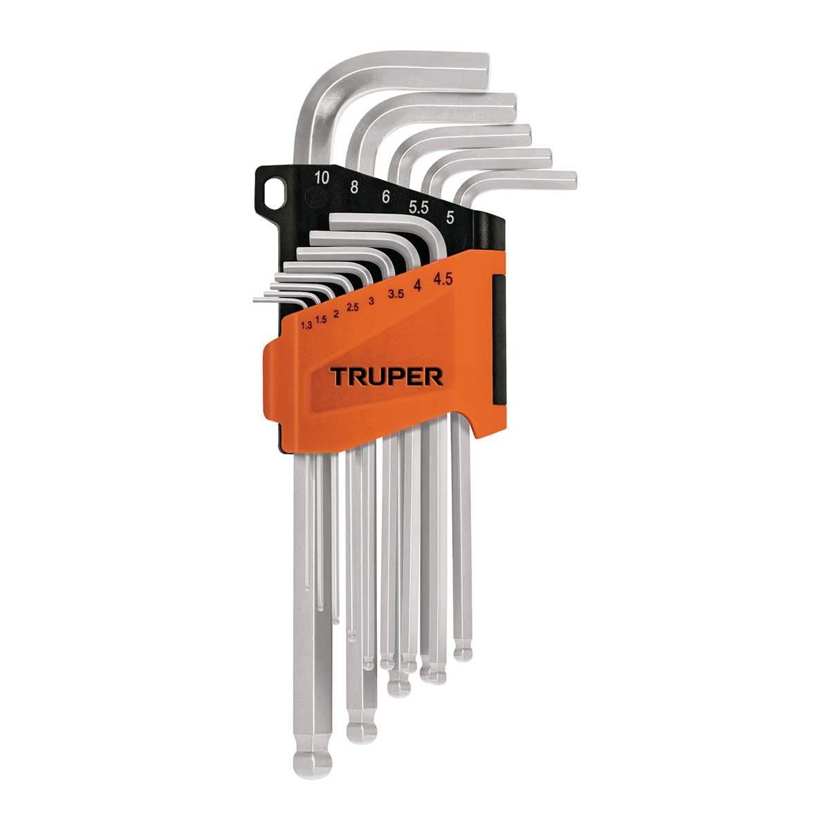 סט מפתחות אלן כדורי 10 יחידות TRUPER