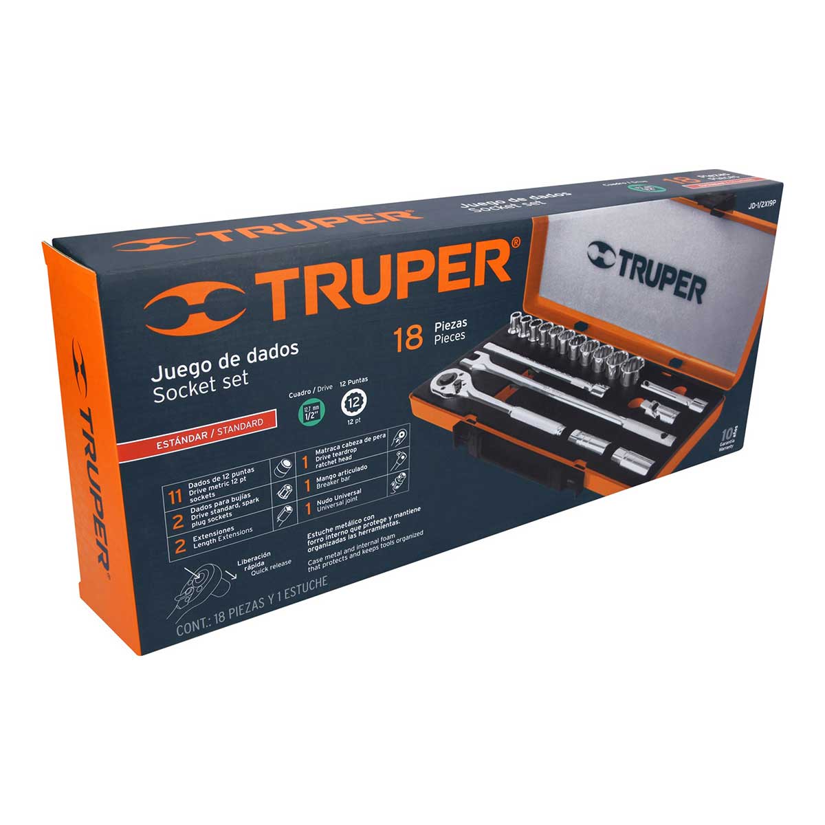 סט בוקסות ''1/2 אינצ' TRUPER CR.V
