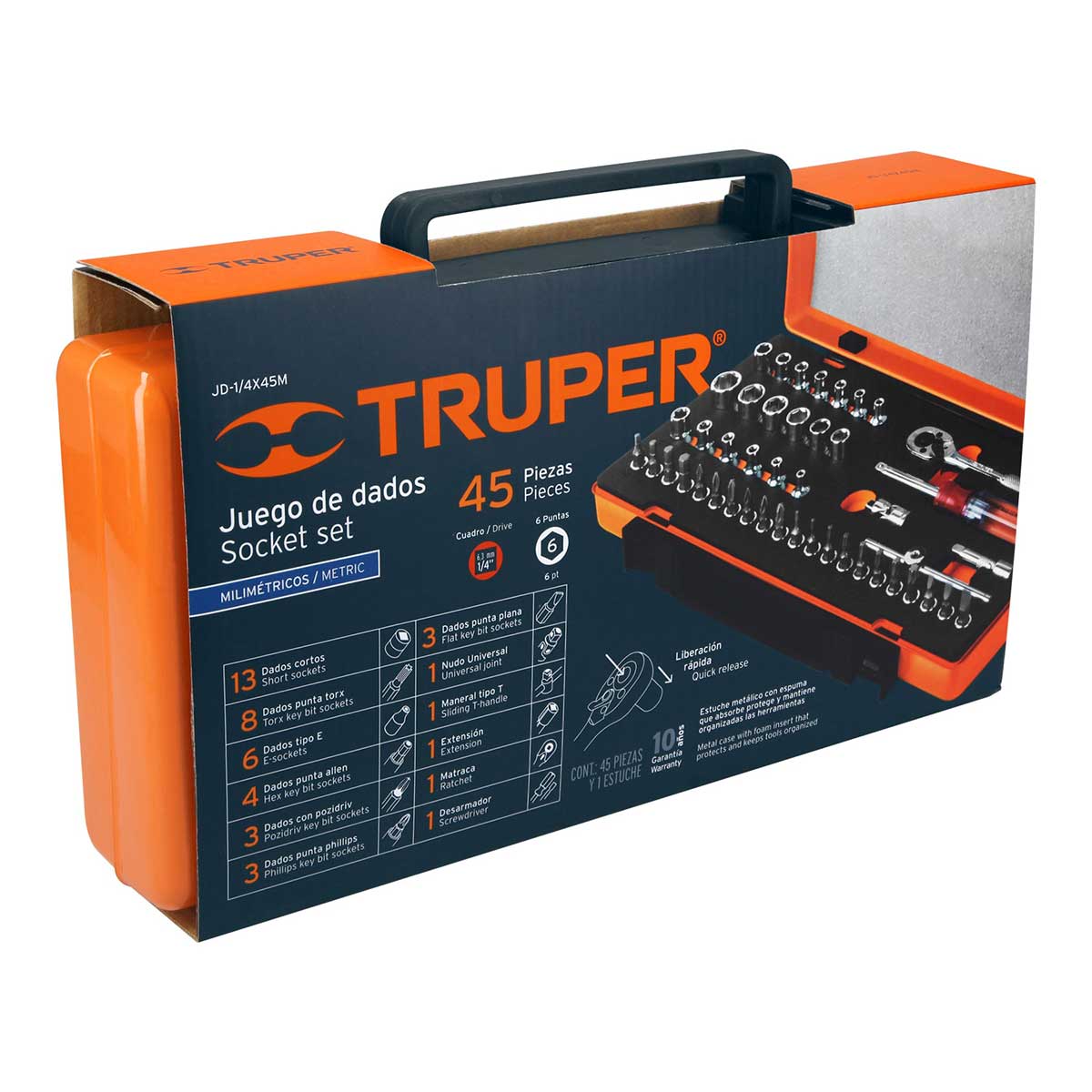 סט בוקסות ''1/4 מ"מ TRUPER