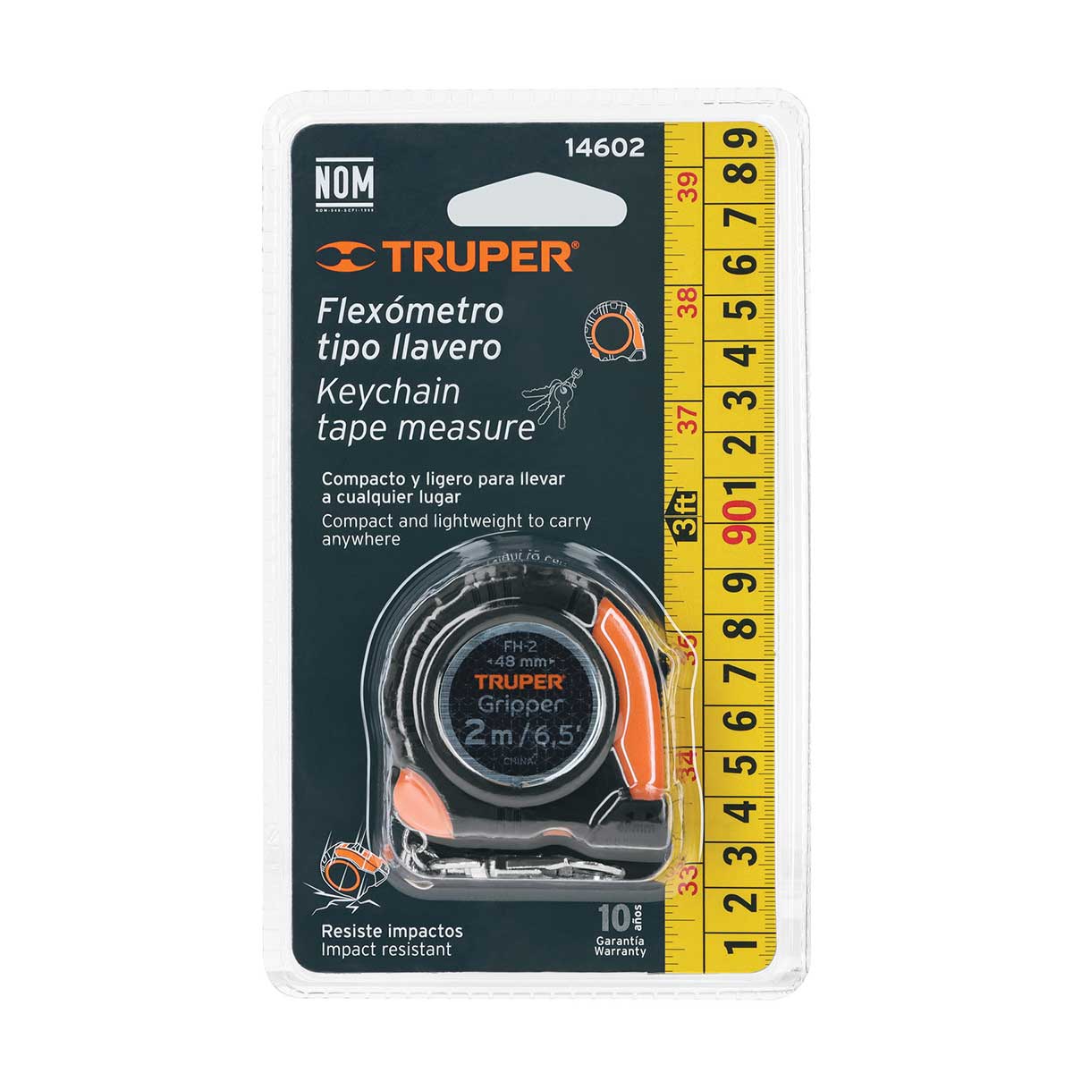 מטר 2 מ' מחזיק מפתחות TRUPER