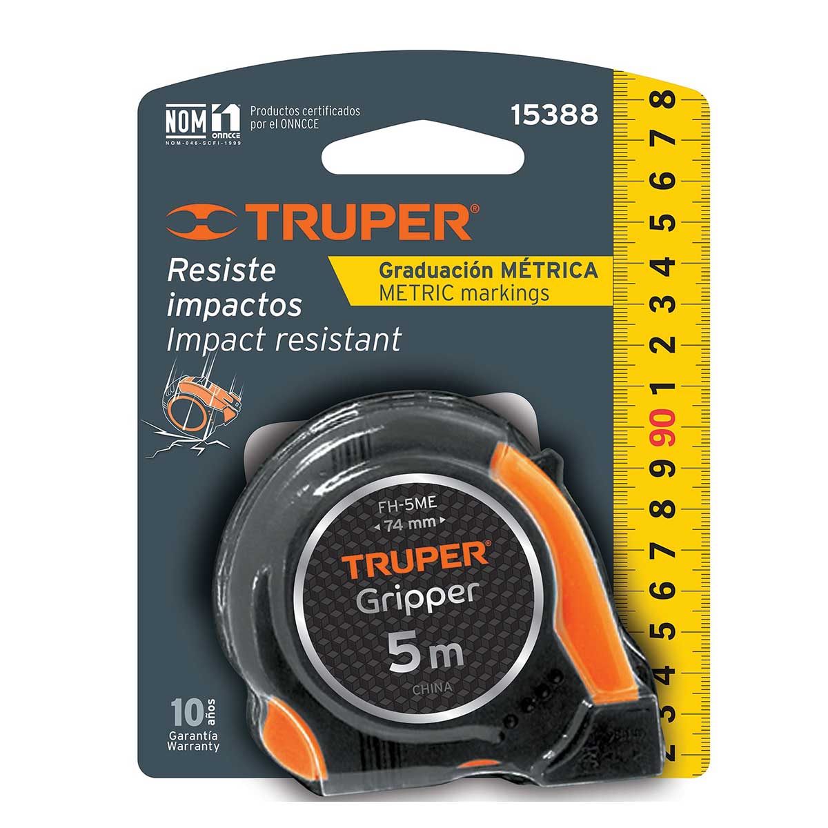 מטר 5 מטר מצופה גומי TRUPER