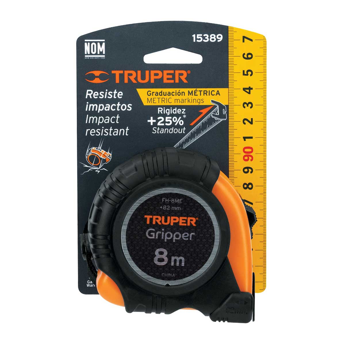 מטר 8 מ' מצופה גומי מ"מ TRUPER