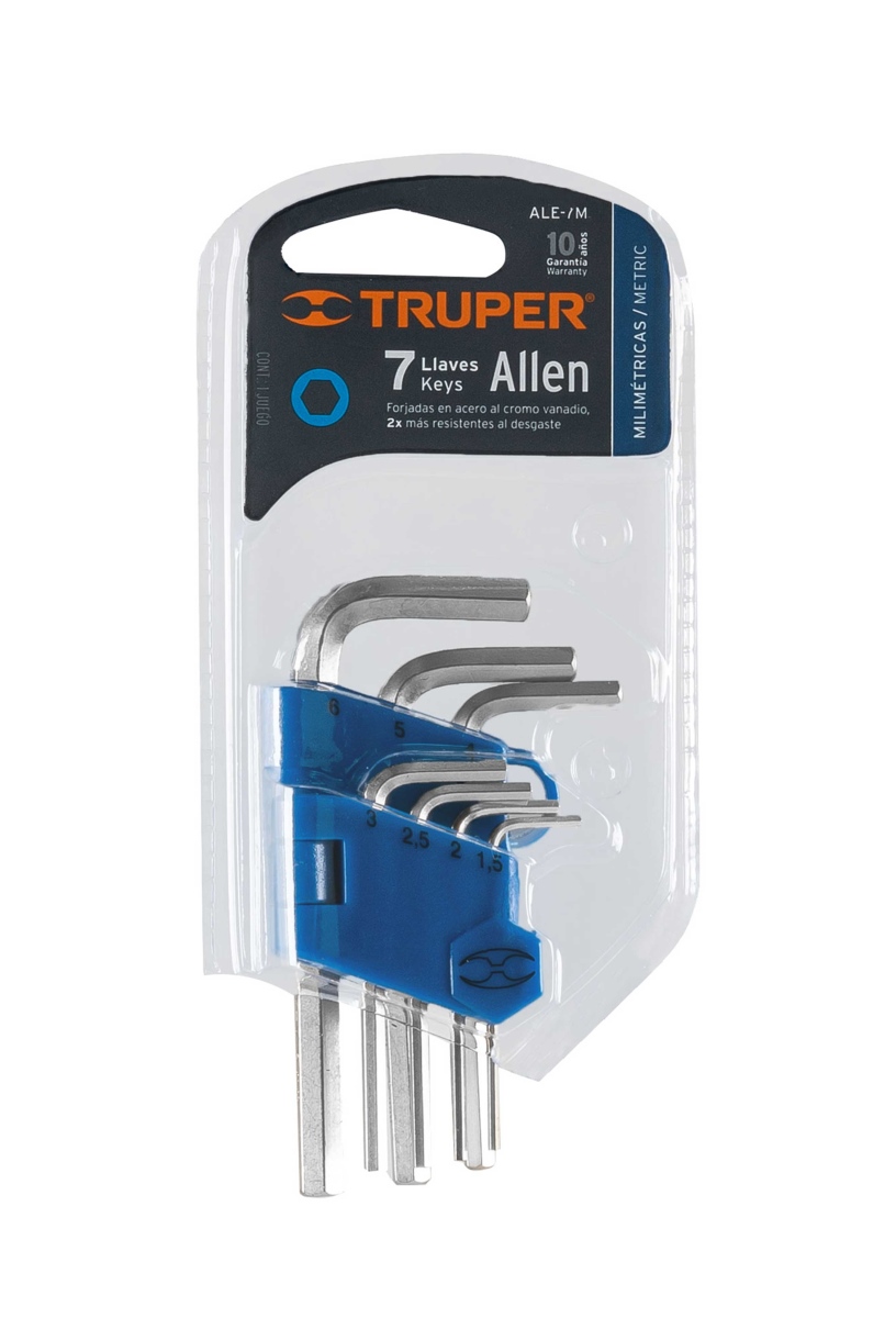 סט מפתחות אלן בבליסטר 7 יח' TRUPER CR.V