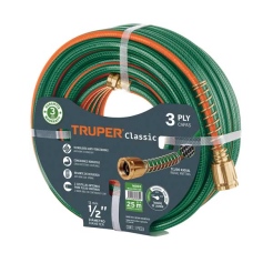 סט צינור גינה "1/2 משוריין 3 שכבות ומחברי נחושת TRUPER