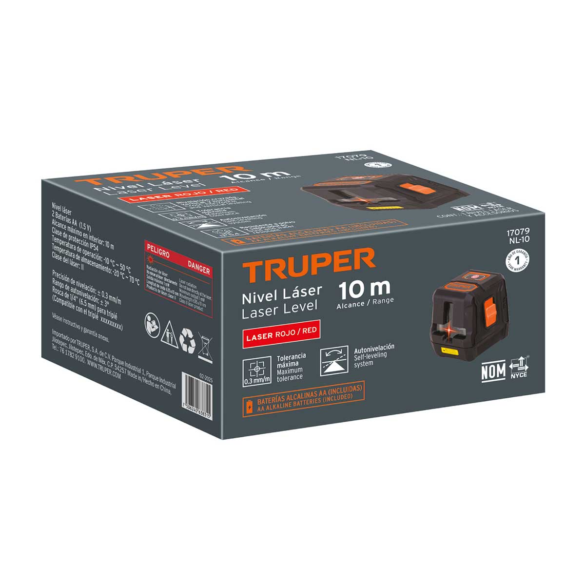 פלס לייזר צלב אדום 10 מטר TRUPER