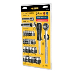 סט בוקסות "3/8 + "1/4 מעורב מ"מ + אינצ'י TRUPER PRETUL