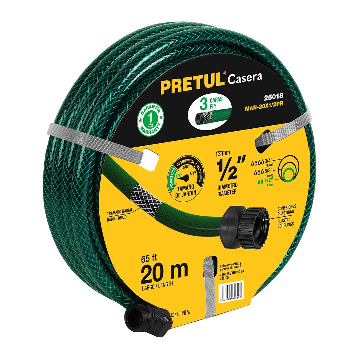 סט צינור גינה "1/2 3 שכבות (20 מ') TRUPER PRETUL