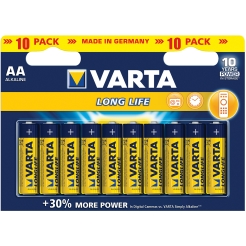 סוללות אלקליין (10 יח') VARTA Longlife AA