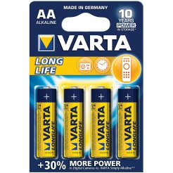 סוללות אלקליין (4 יח') VARTA Longlife AA