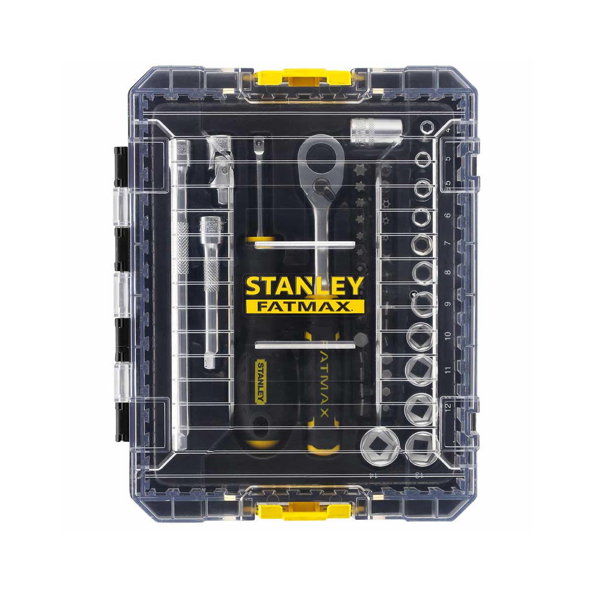 סט בוקסות "1/4 וביטים מ"מ - 6 צלעות - 48 חלקים STANLEY FATMAX PRO-STACK