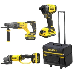 סט כלי עבודה V20 ו-2 סוללות STANLEY FATMAX 4AH