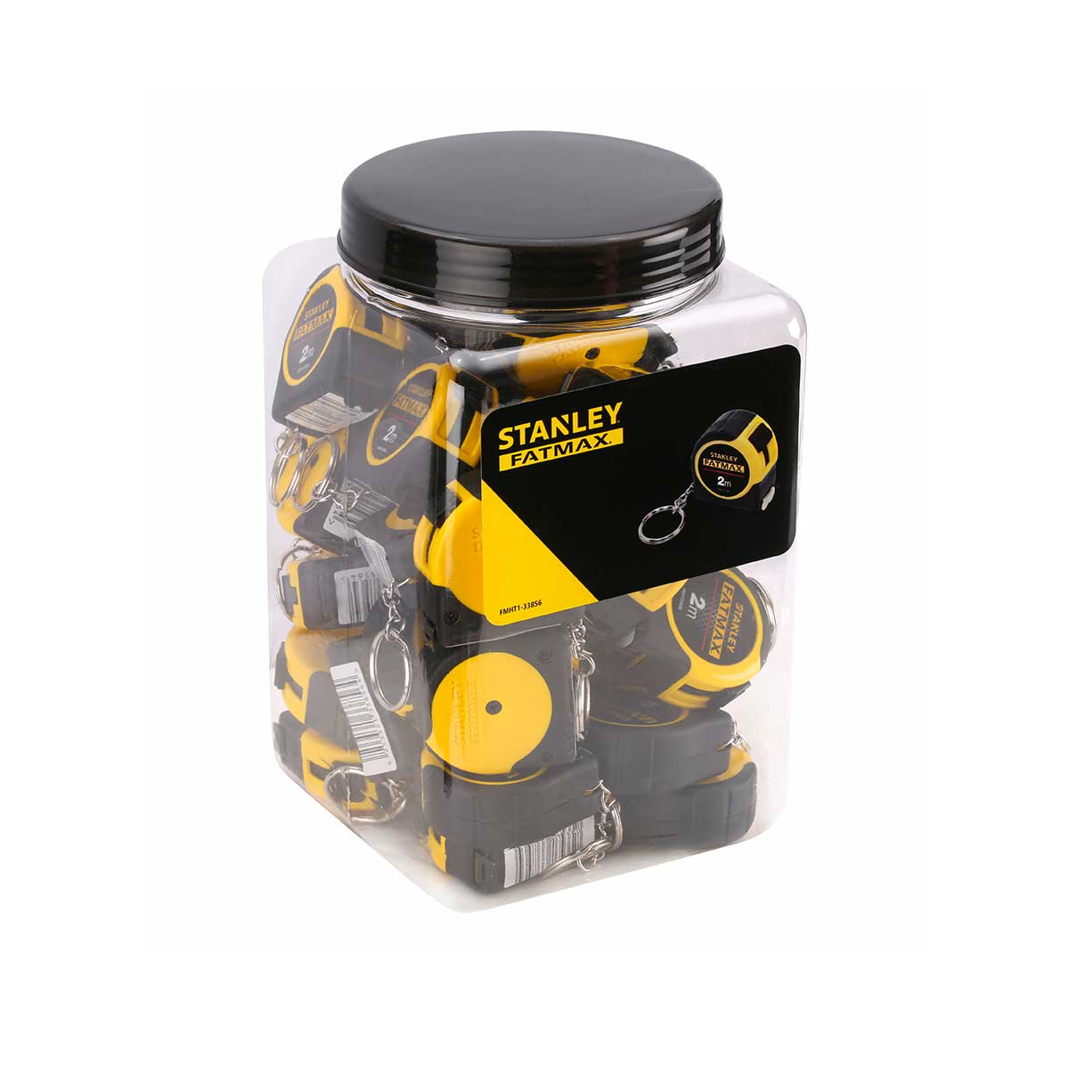 מטר 2 מטר מחזיק מפתחות מצופה גומי STANLEY FATMAX