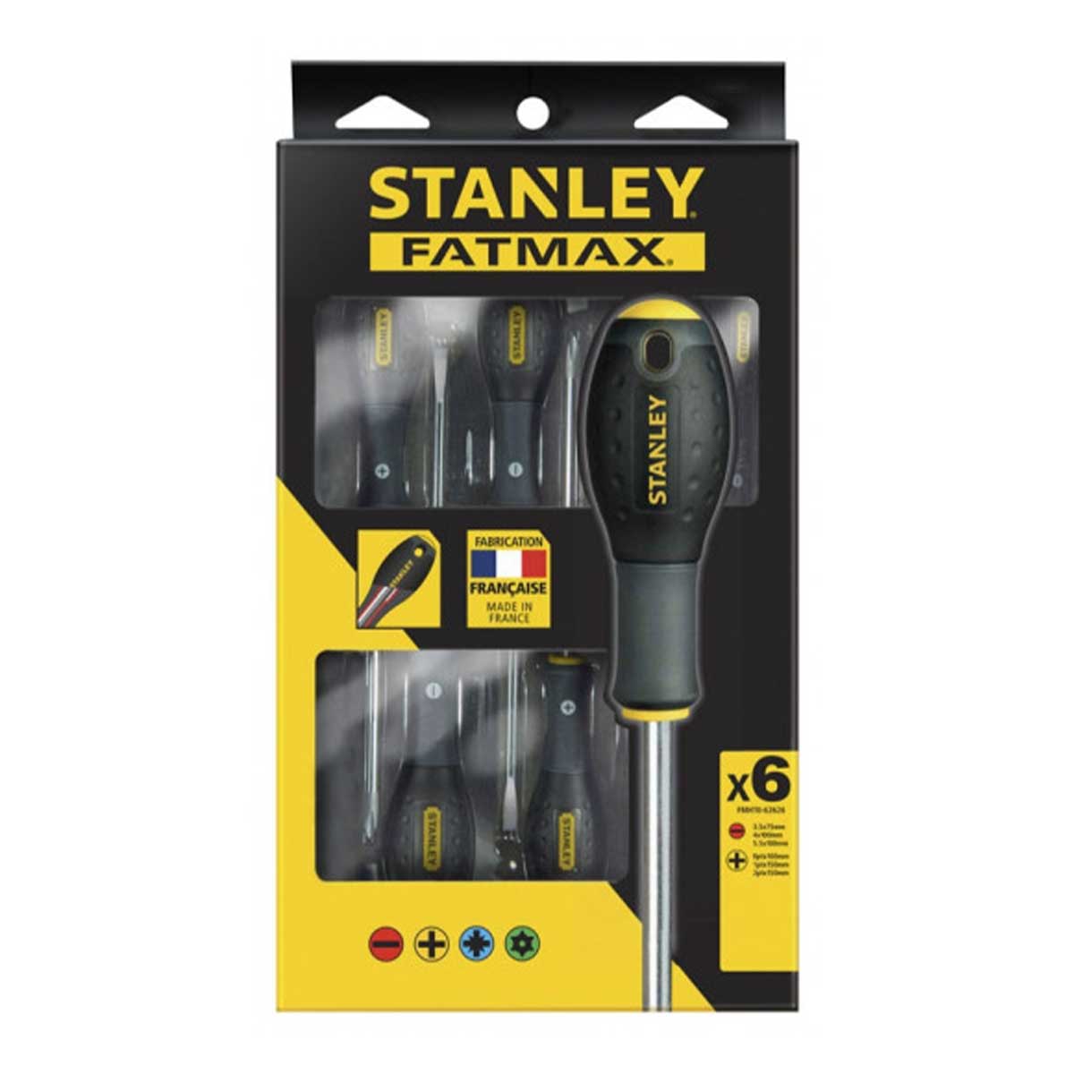סט 6 מברגים מחוסמים STANLEY FATMAX CR.V