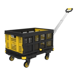 עגלת משטח מתקפלת 137 ק"ג + ארגז מתקפל STANLEY