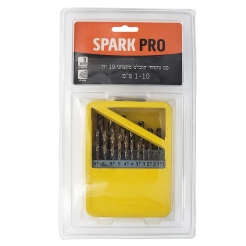 סט מקדחי קובלט מקצועי 1-10 מ"מ 19 יח' SPARK PRO