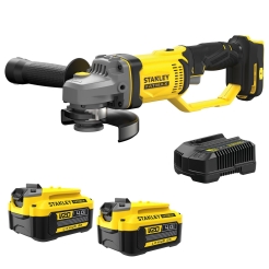 משחזת נטענת "5 18V סדרת V20 + סוללות STANLEY FATMAX 4AH