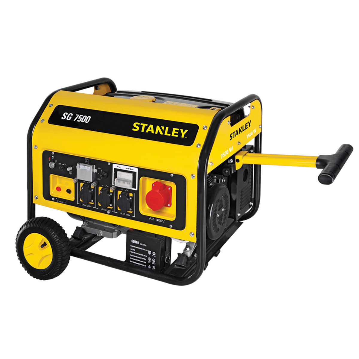 גנרטור בנזין (18 כ"ס) עם גלגלים STANLEY 3000W