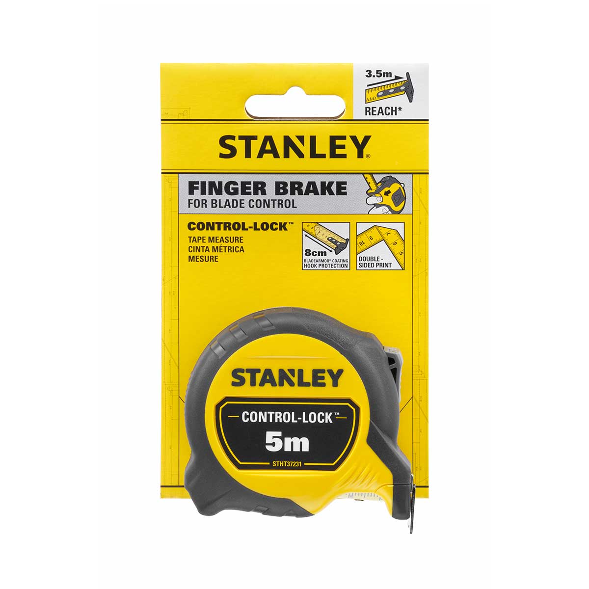 מטר 5 מטר דו-צדדי מצופה STANLEY FATMAX