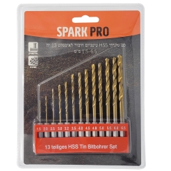 סט מקדחי HSS טיטניום חיבור לאימפקט 1.5-6.5 מ"מ SPARK PRO