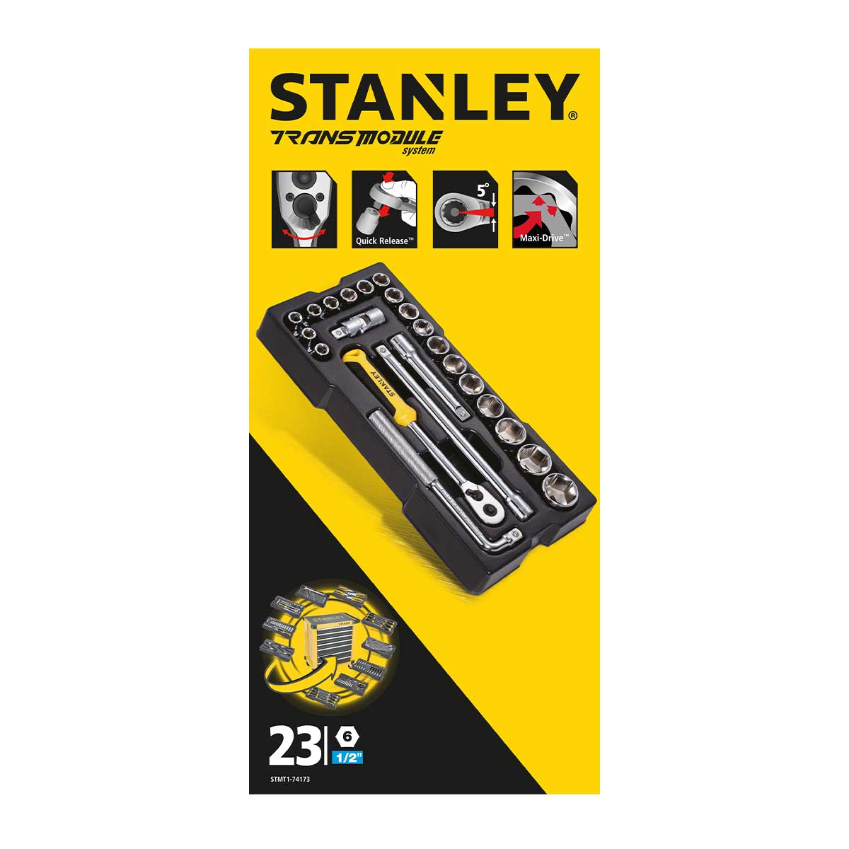 סט בוקסות "1/2 במגש STANLEY